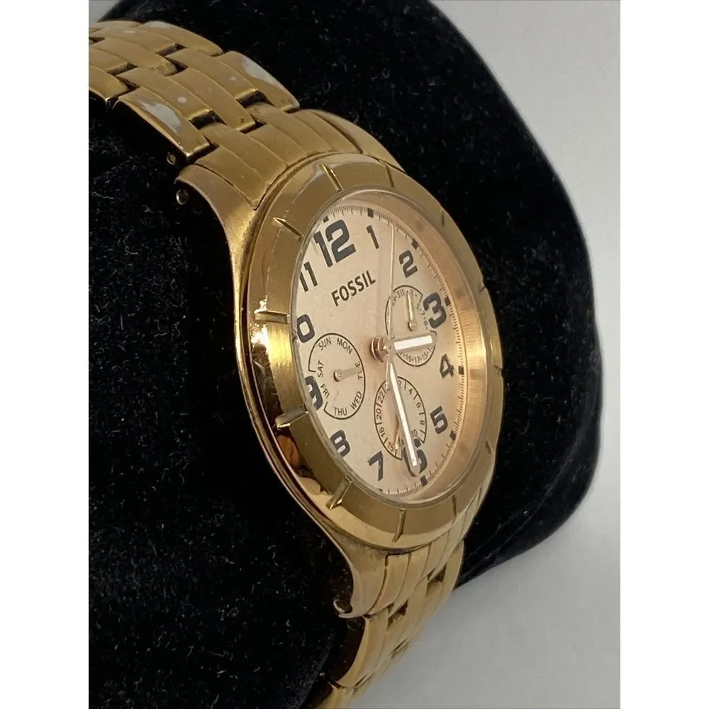 Fossil Classic BQ1411 Women's Rose Gold Stainless Steel Analog Dial Watch JK533